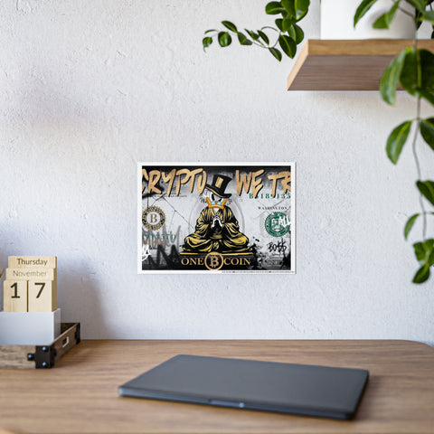 Crypto-Inspired Gloss Poster, Street Art Wall Decor, Stylish Home Office Decor, Cryptocurrency Gift, Unique Art Print