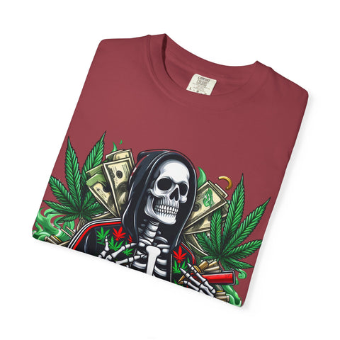 Good Vibes Unisex T-Shirt - Garment-Dyed Skeleton Design