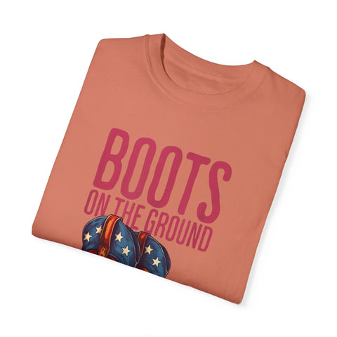 Vintage Western Boots Graphic T-Shirt - "Boots on the Ground"