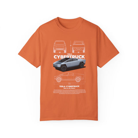 Tesla Cybertruck Unisex Garment-Dyed T-Shirt | Automotive Enthusiast Apparel