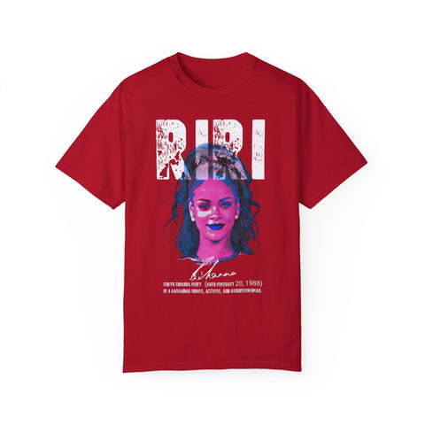 Riri Unisex Garment-Dyed T-Shirt - Trendy Graphic Tee for Music Lovers