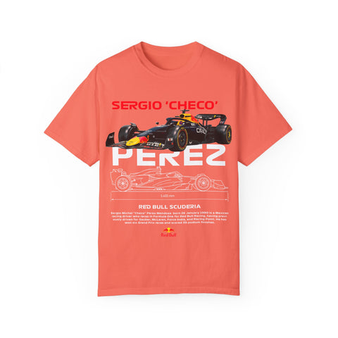 Sergio 'Checo' Perez Unisex Garment-Dyed T-Shirt - Red Bull Racing Fan Tee