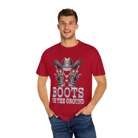 Country-Inspired Unisex T-Shirt - 'Boots on the Ground' Design