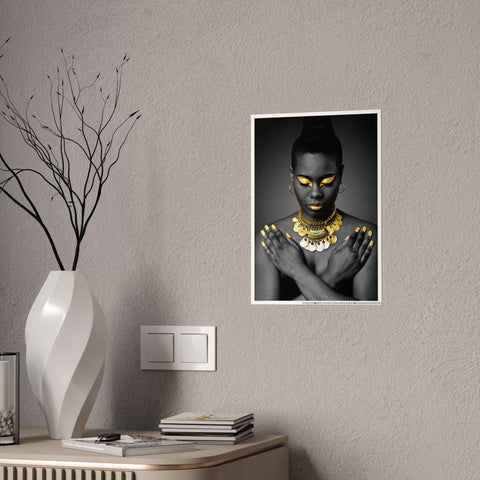 Bold Black & Gold Gloss Poster - Art for Home Decor, Unique Wall Art