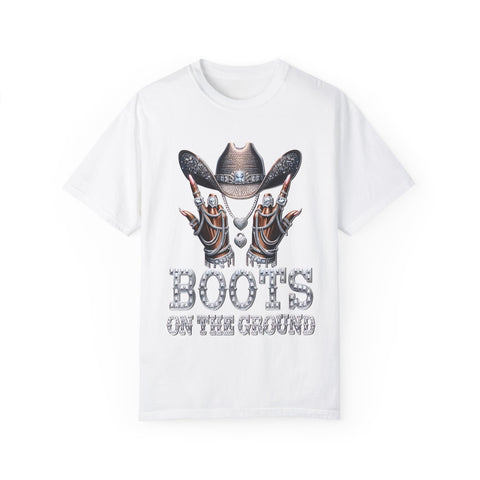 Country-Inspired Unisex T-Shirt - 'Boots on the Ground' Design