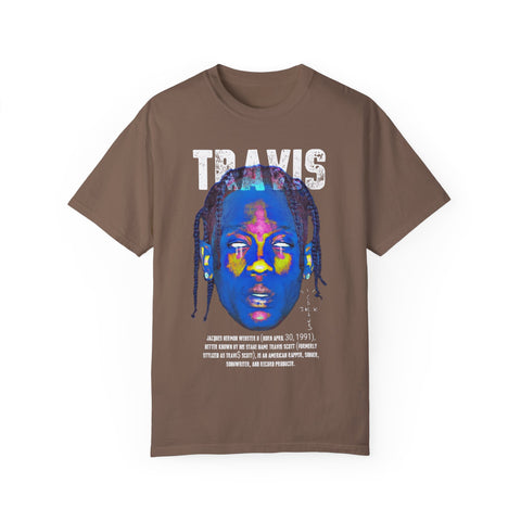Travis Inspired Unisex Garment-Dyed T-Shirt - Retro Graphic Tee