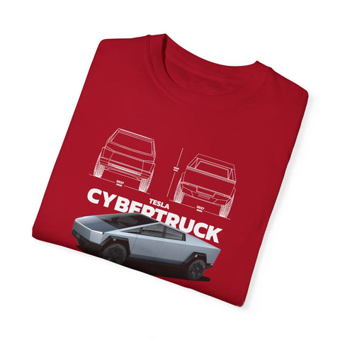 Tesla Cybertruck Unisex Garment-Dyed T-Shirt | Automotive Enthusiast Apparel
