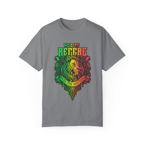 Unisex Garment-Dyed Reggae T-Shirt - Feel the Rhythm Graphic Tee for Music Lovers