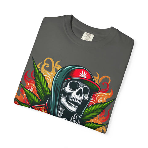 Chill Vibes Skull Graphic T-Shirt – Unisex Garment-Dyed Tee