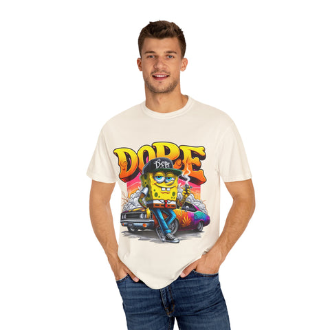 Dope SpongeBob Unisex Garment-Dyed T-Shirt - Fun Streetwear for Casual Vibes