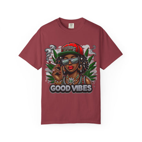 Good Vibes Unisex Garment-Dyed T-Shirt | Trendy Streetwear for Chill Days