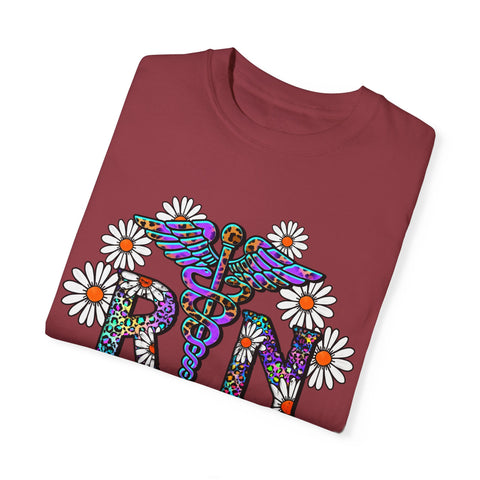 Boho Floral Graphic T-Shirt for Hippie Vibes – Rainbow RN Design