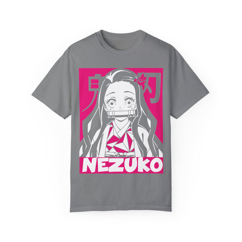 Nezuko Anime T-Shirt - Unisex Garment-Dyed Tee for Fans
