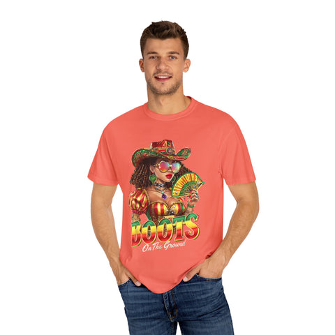 Colorful Boots Themed Unisex T-Shirt - Fun & Festive Design for Celebrations