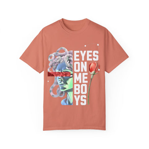 Artistic Unisex Dreamy T-Shirt - 'Eyes on Me, Boys' Design