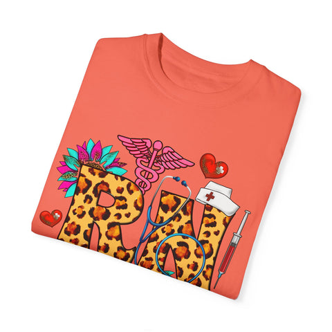 Trendy RN Graphic T-Shirt for Nurses - Garment-Dyed Unisex Tee