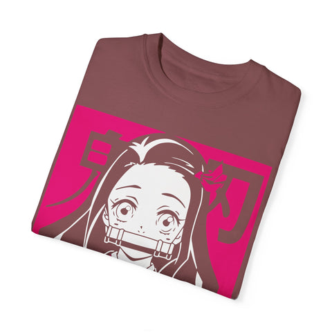 Nezuko Anime T-Shirt - Unisex Garment-Dyed Tee for Fans