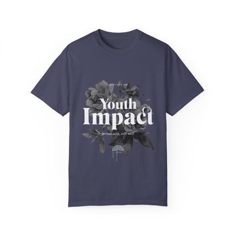 Youth Impact Unisex Garment-Dyed T-Shirt – Vibrant Floral Graphic Tee