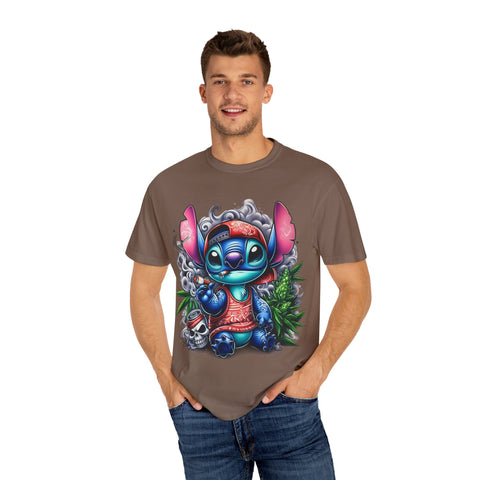 Colorful Stitch Graphic T-Shirt - Unisex Tie-Dye Style for Relaxed Vibes