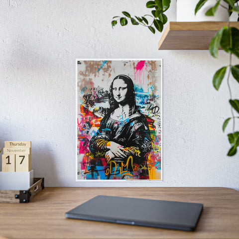 Street Art Gloss Poster - Modern Graffiti Mona Lisa Wall Art