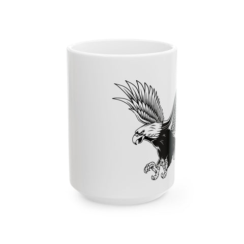 Majestic Eagle Ceramic Mug - 11oz & 15oz - Perfect for Wildlife Lovers