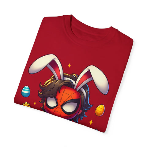 Easter Spider-Man T-Shirt | Unisex Garment-Dyed Tee for Kids & Fans