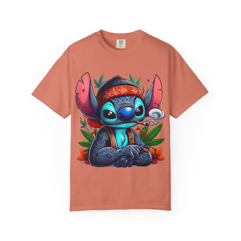 Vibrant Cartoon T-Shirt with Chill Vibe - Unisex Garment-Dyed Tee