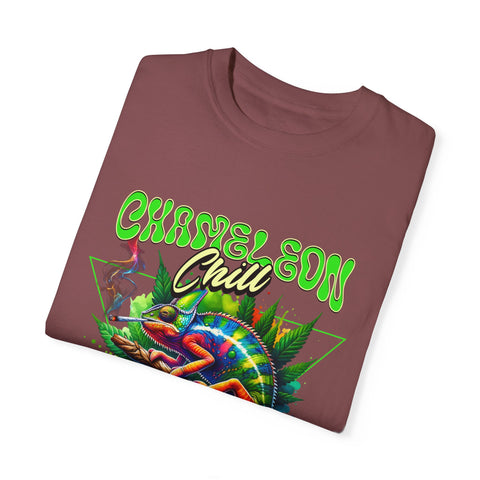 Chameleon Chill Unisex Garment-Dyed T-Shirt - Vibrant Graphic Tee for Nature Lovers
