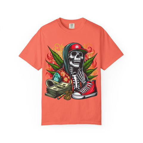 Chill Vibes Skull Graphic T-Shirt – Unisex Garment-Dyed Tee