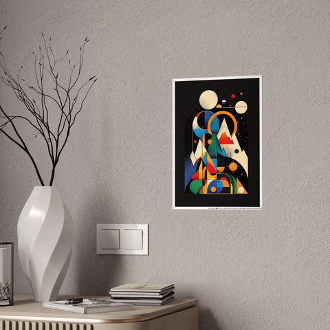 Abstract Mountain Gloss Poster - Modern Wall Art for Home Decor