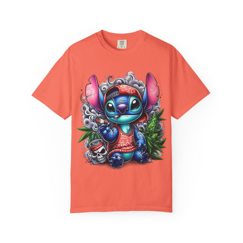 Colorful Stitch Graphic T-Shirt - Unisex Tie-Dye Style for Relaxed Vibes