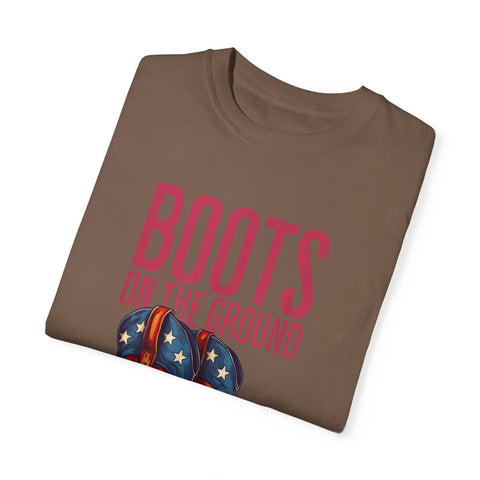 Vintage Western Boots Graphic T-Shirt - "Boots on the Ground"