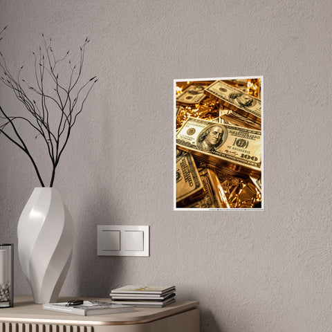 Luxury Money Gloss Poster - Wall Art for Home & Office Decor