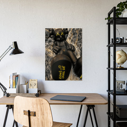 Black Skull Doll Gloss Posters