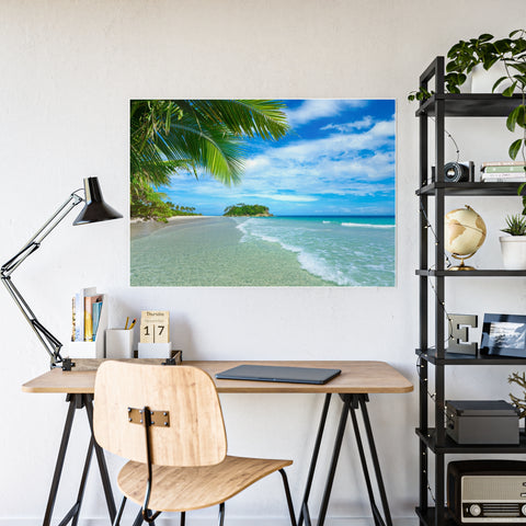 Tropical Beach Gloss Poster - Scenic Wall Art for Home Decor