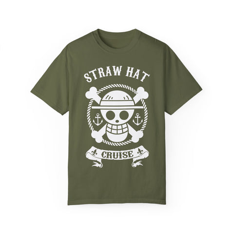 Straw Hat Cruise Graphic T-Shirt - Unisex Garment-Dyed Tee for Fans