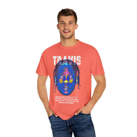 Travis Inspired Unisex Garment-Dyed T-Shirt - Retro Graphic Tee