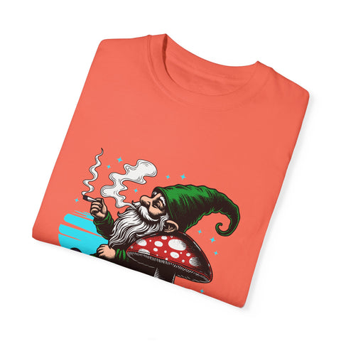 Magic Gnome T-shirt - Where Every Puff Unearths Magic | Unisex Garment-Dyed Tee for Nature Lovers