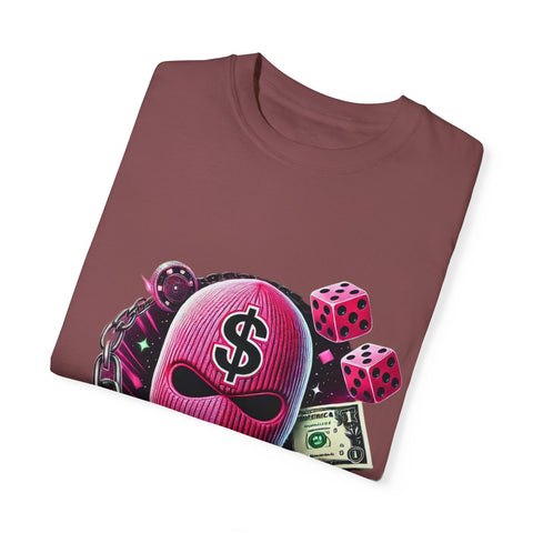Unisex Garment-Dyed Graphic T-Shirt - Cash Rules Design