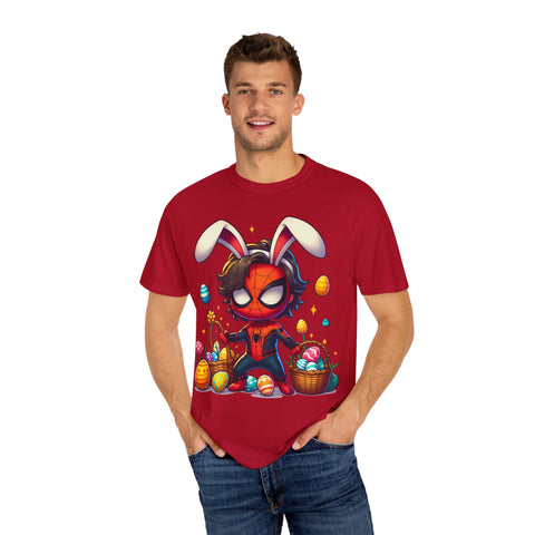 Easter Spider-Man T-Shirt | Unisex Garment-Dyed Tee for Kids & Fans