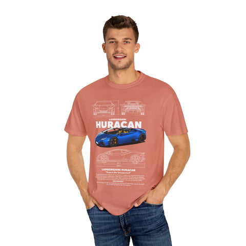 Lamborghini Huracan Unisex Garment-Dyed T-Shirt | Perfect for Car Enthusiasts and Gift Giving