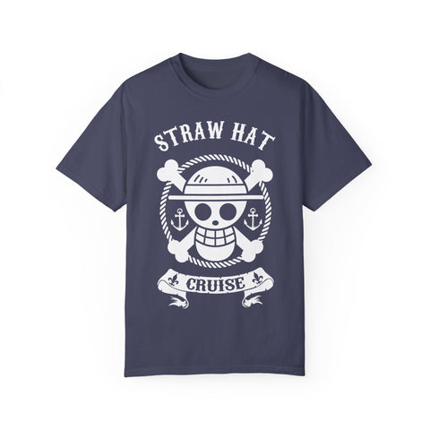 Straw Hat Cruise Graphic T-Shirt - Unisex Garment-Dyed Tee for Fans