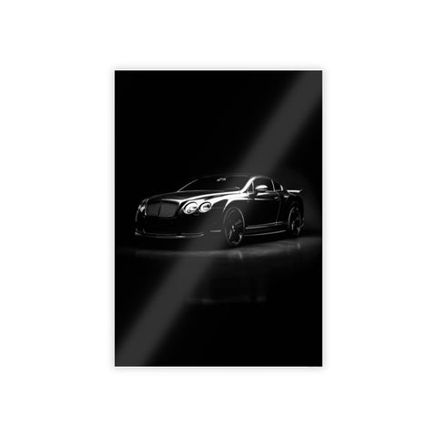 Sleek Black Car Gloss Poster - Modern Wall Art for Automotive Enthusiasts