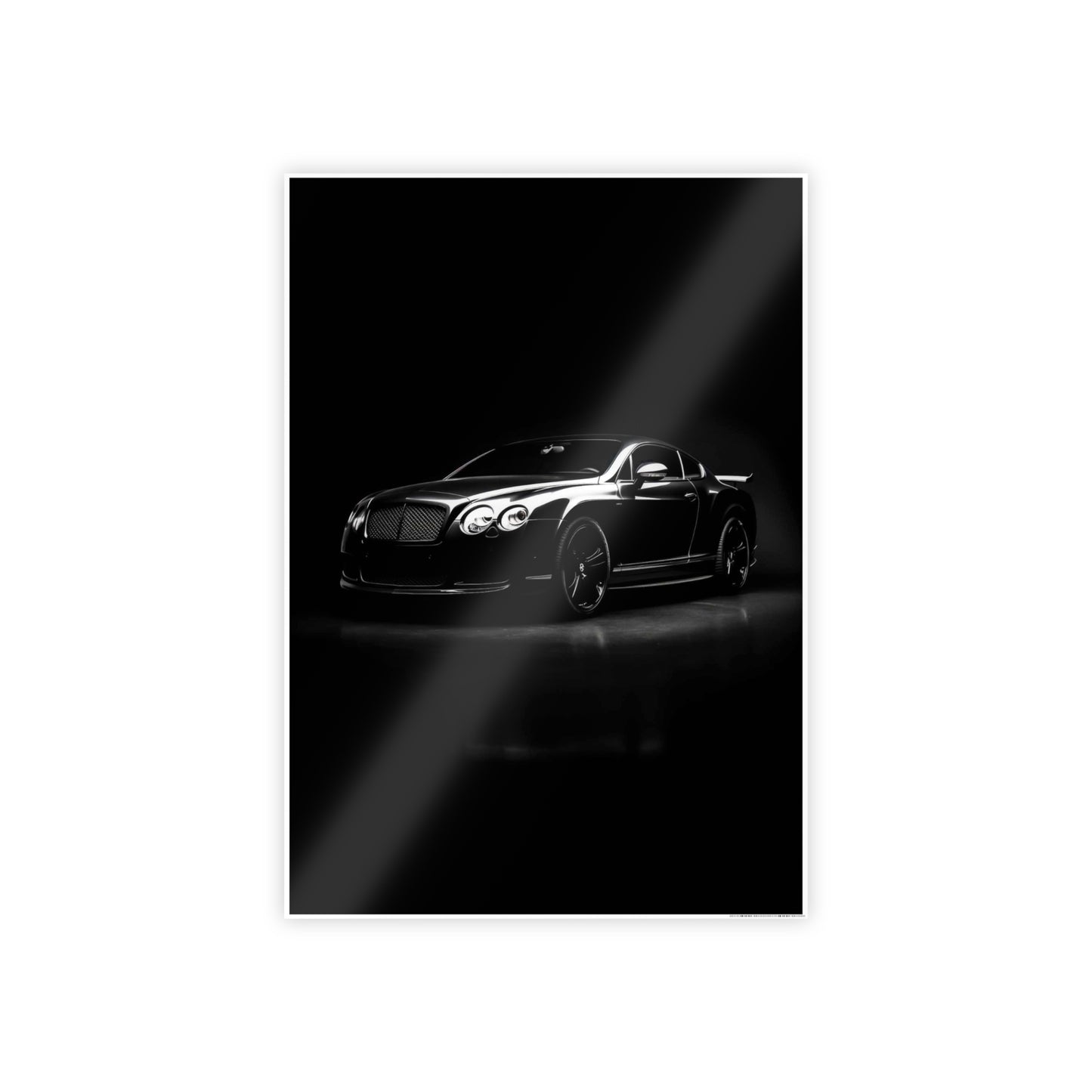 Sleek Black Car Gloss Poster - Modern Wall Art for Automotive Enthusiasts