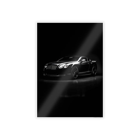 Sleek Black Car Gloss Poster - Modern Wall Art for Automotive Enthusiasts