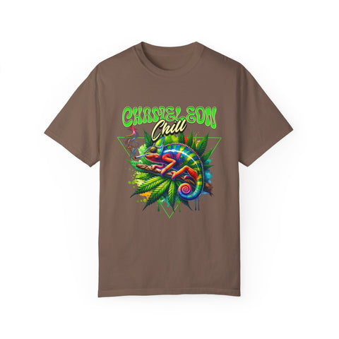 Chameleon Chill Unisex Garment-Dyed T-Shirt - Vibrant Graphic Tee for Nature Lovers
