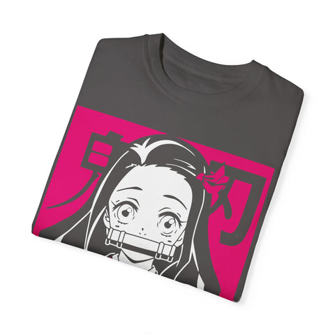 Nezuko Anime T-Shirt - Unisex Garment-Dyed Tee for Fans