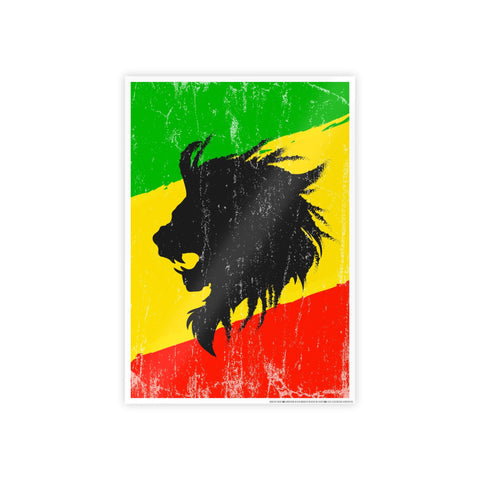 Rasta Lion Art Print - Glossy Poster for Home Decor