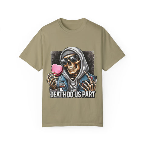 Halloween Skeleton Love T-Shirt | Death Do Us Part Graphic Tee