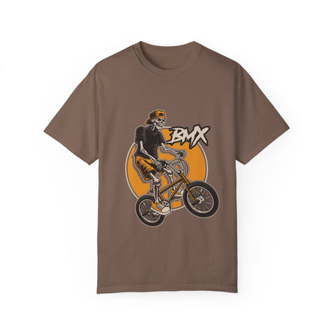 BMX Rider Graphic T-Shirt - Unisex Garment-Dyed Tee for Cycling Enthusiasts